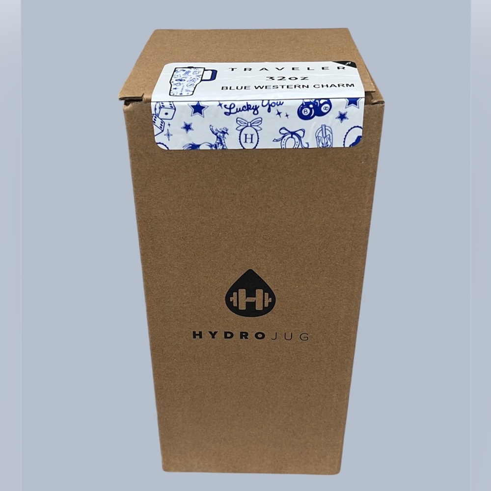NWT! HydroJug Blue Western Charm 32oz Traveler 🤠💙 - Picture 4 of 4